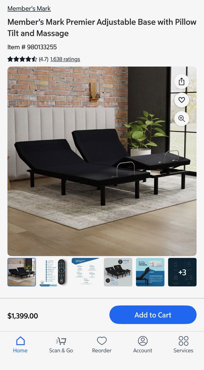 Split King Adjustable Bed Frame