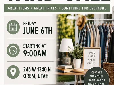 Multi-Family Yard Sale – Friday, June 6th at 9:00 AM