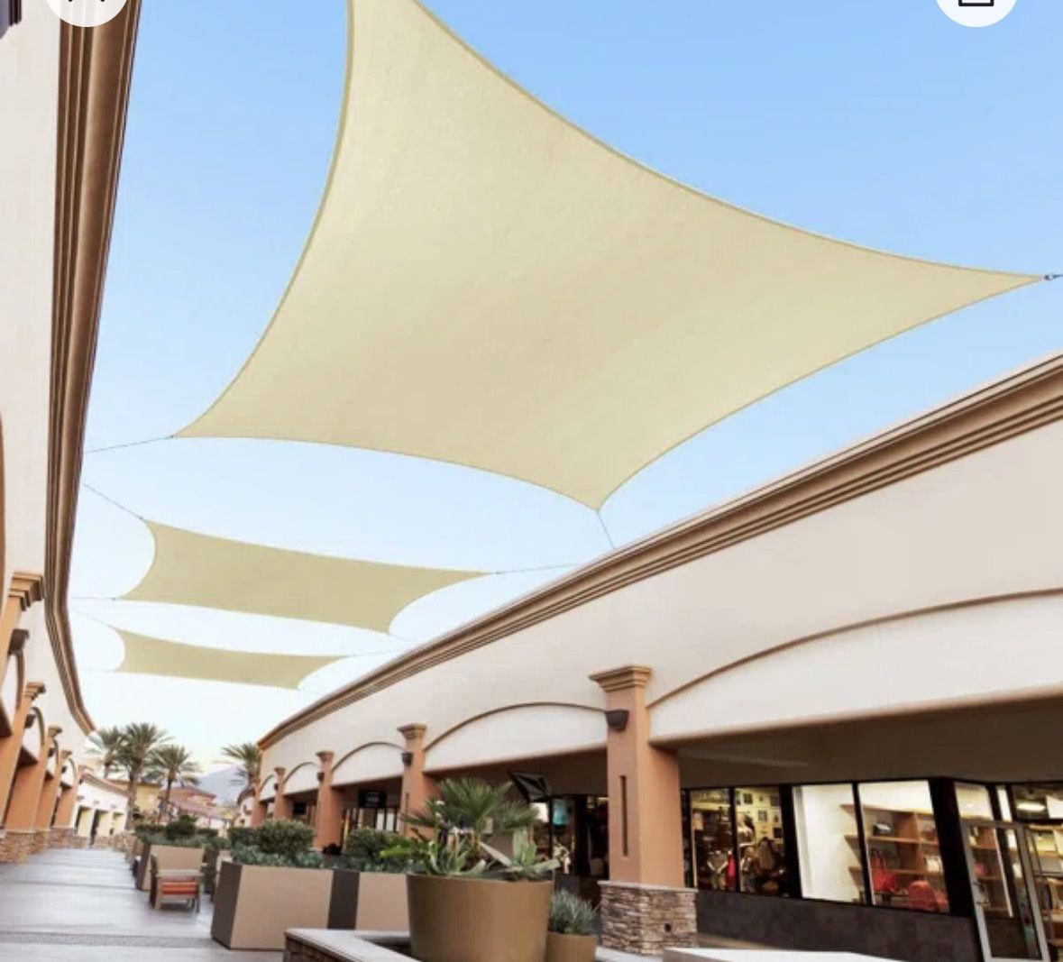 Royal Shade 8’x12 ft Beige Rectangle Sun Shade Sail Canopy UV Blocksu