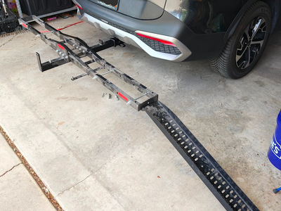 Steel Motorcycle Scooter Dirtbike Carrier Hauler Hitch Mount Rack Ramp Anti Tilt