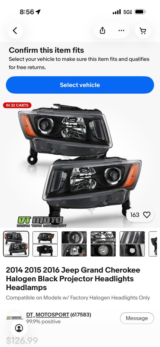 New set of headlights jeep grand Cherokee