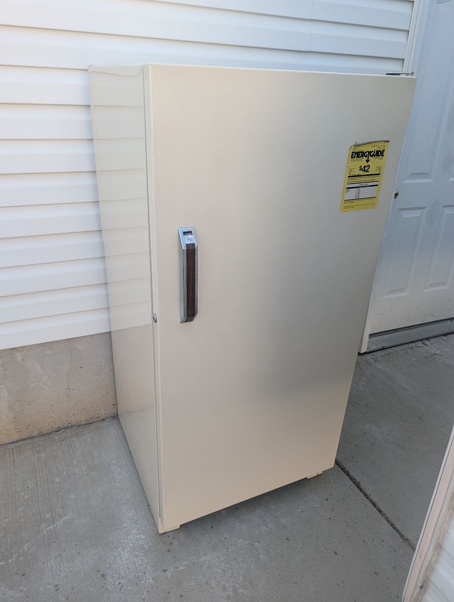 Upright Freezer - White, Energy Guide Label, Excellent Condition