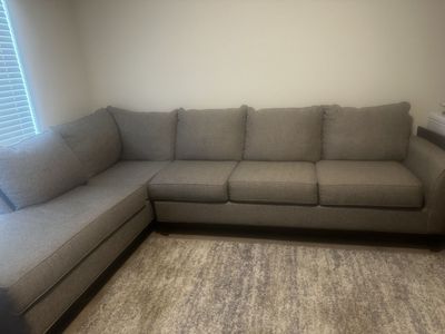 Gray L-Shape Sectional Sofa