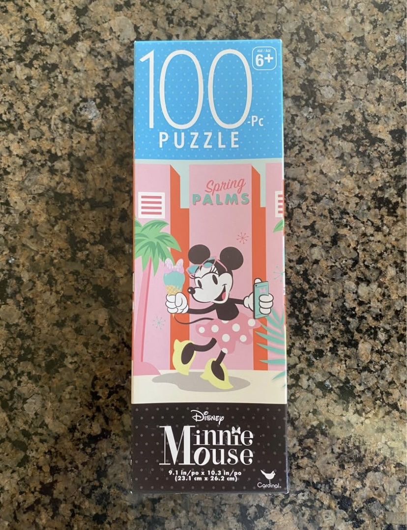 Disney Minnie Mouse 100-Piece Jigsaw Puzzle Spring Palms Cardinal