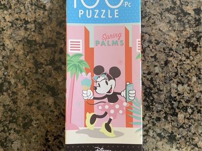 Disney Minnie Mouse 100-Piece Jigsaw Puzzle Spring Palms Cardinal