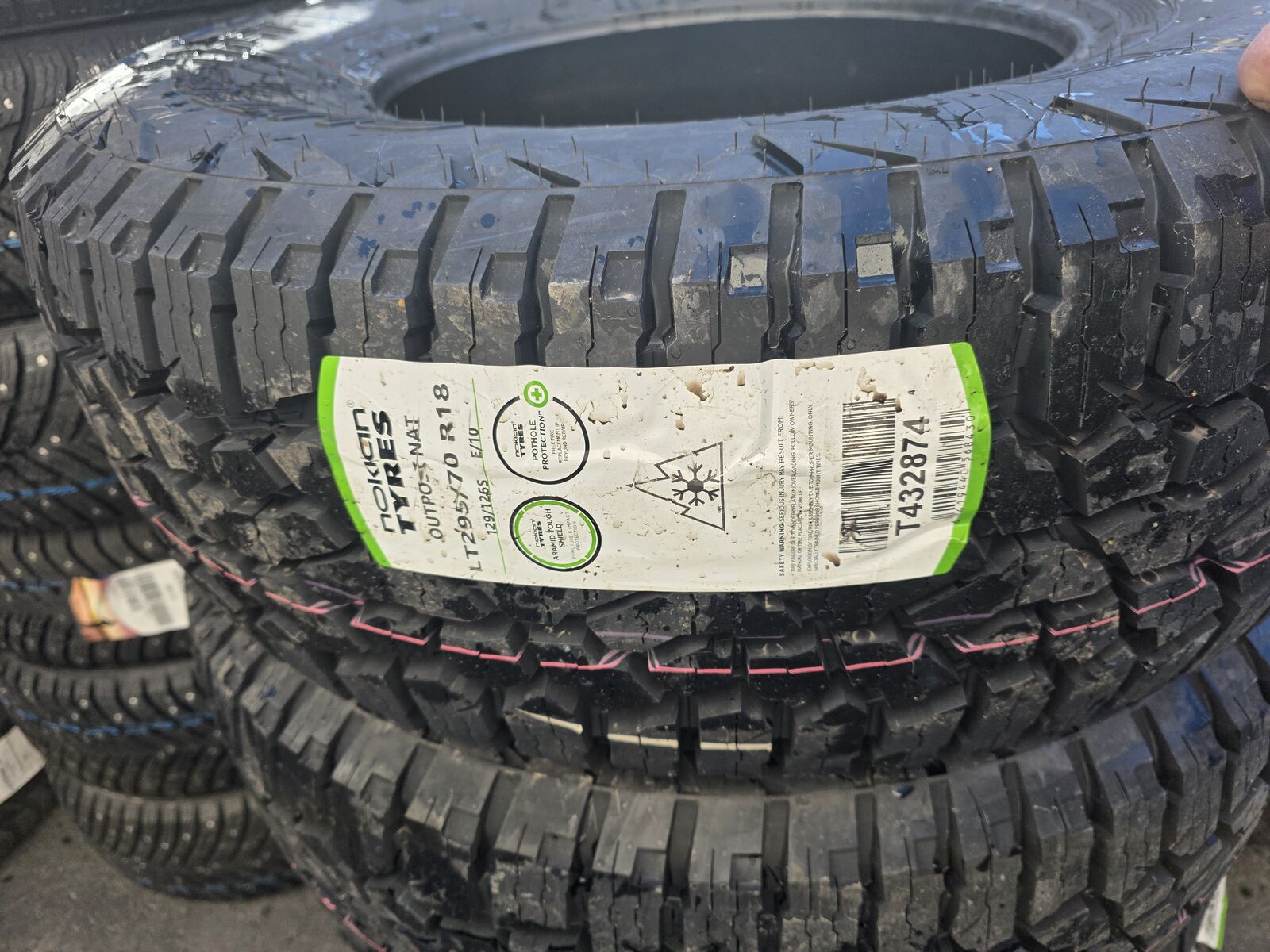 4 NOKIAN OUTPOST NAT BSW LT 295 70 18 129/126S 10PLY ALL TERRAIN TIRE T432874