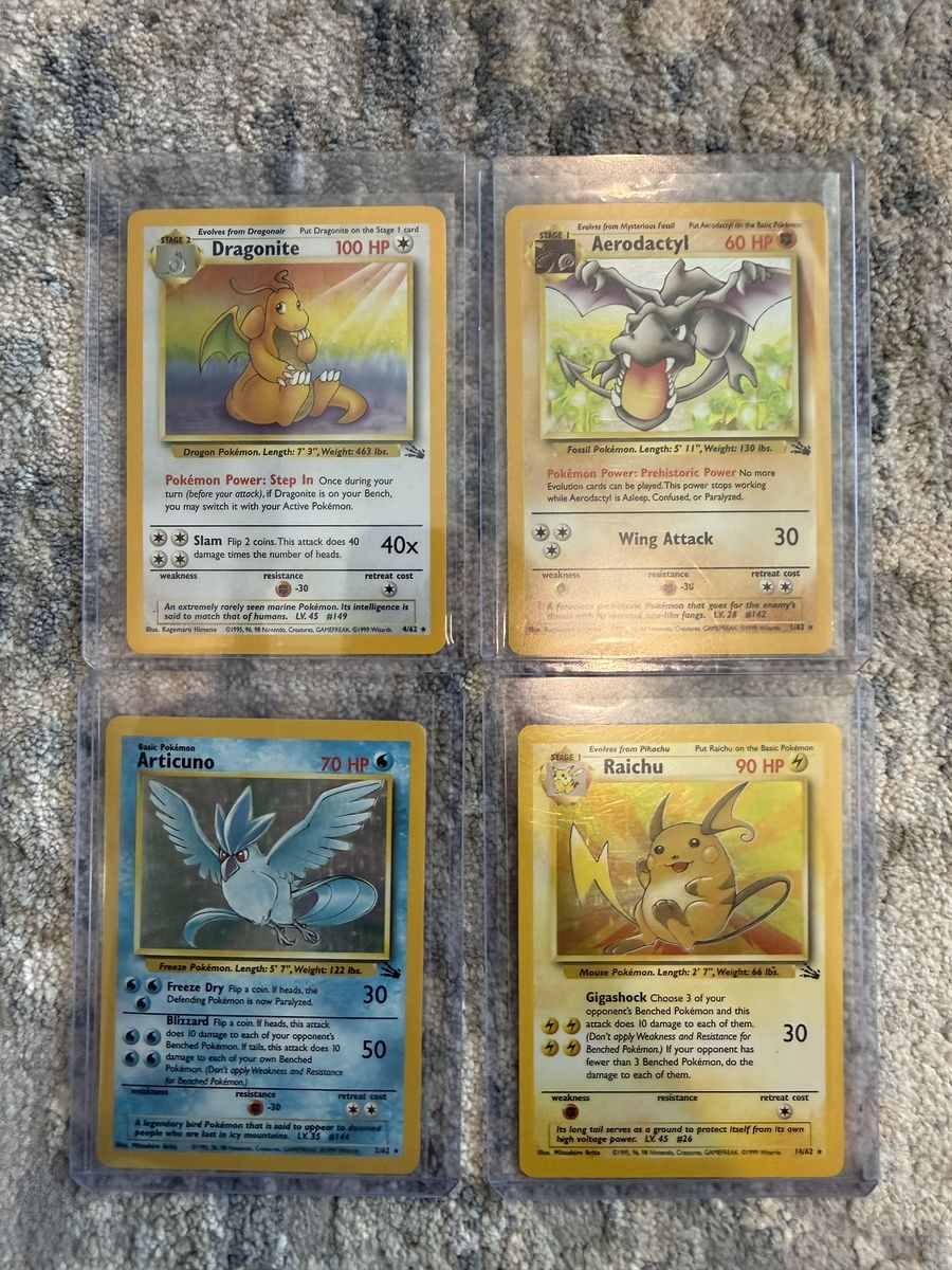 Vintage Fossil Pokemon