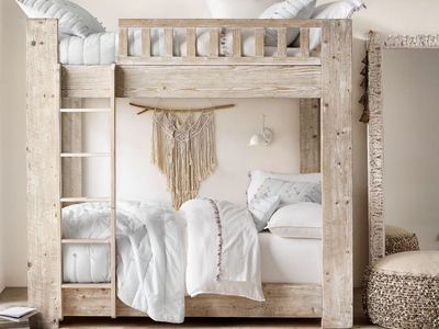 RH Teen Twin Over Twin Bunkbed Solid Wood