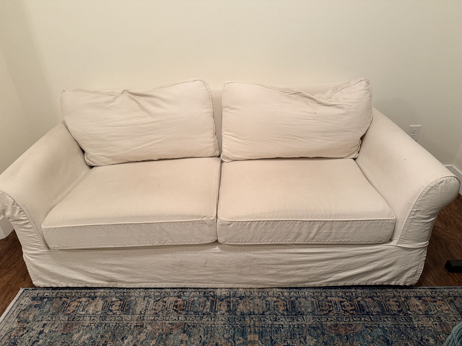 Pottery Barn slipcover sofa