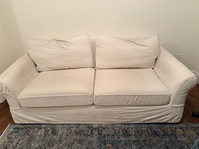 Pottery Barn slipcover sofa