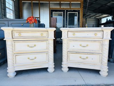 Big nightstand set 3 drawers each