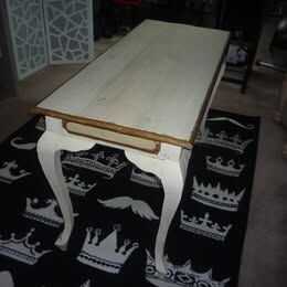 Vintage wood entry way- couch table