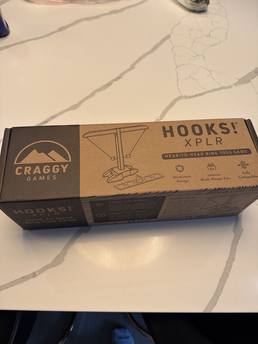 Craggy Games HOOKS! XPLR Head-to-Head Ring Toss Game - Aluminum Design, Collapsible