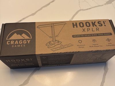 Craggy Games HOOKS! XPLR Head-to-Head Ring Toss Game - Aluminum Design, Collapsible