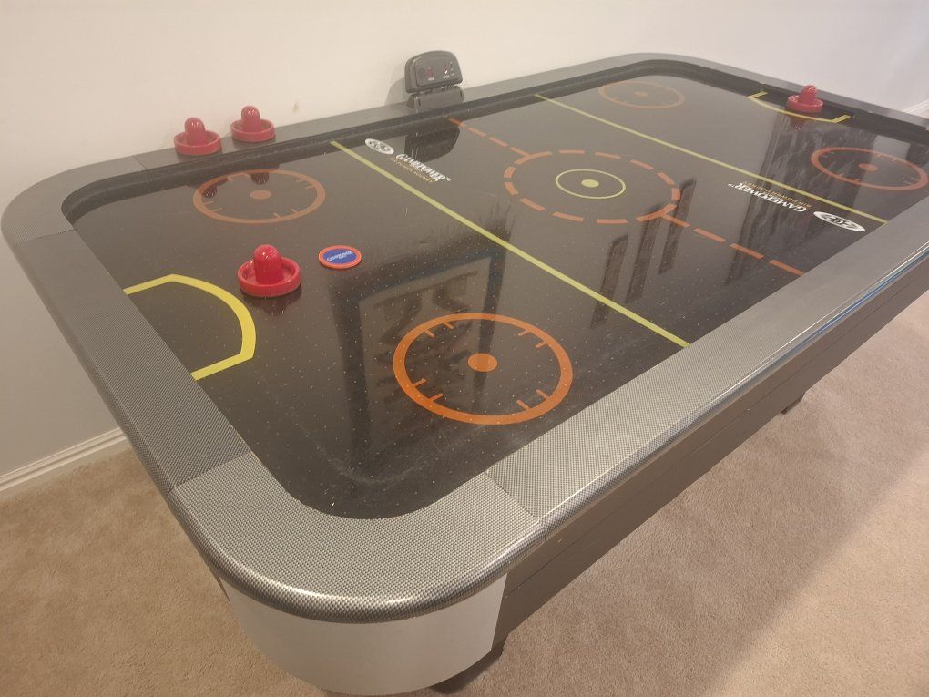 Air hockey table.