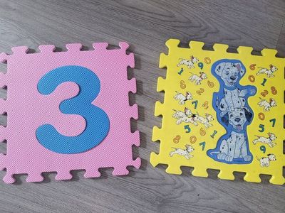 Disney 101 Dalmatians Foam Play Mat Puzzle Piece - Learning Number 3 (Used)