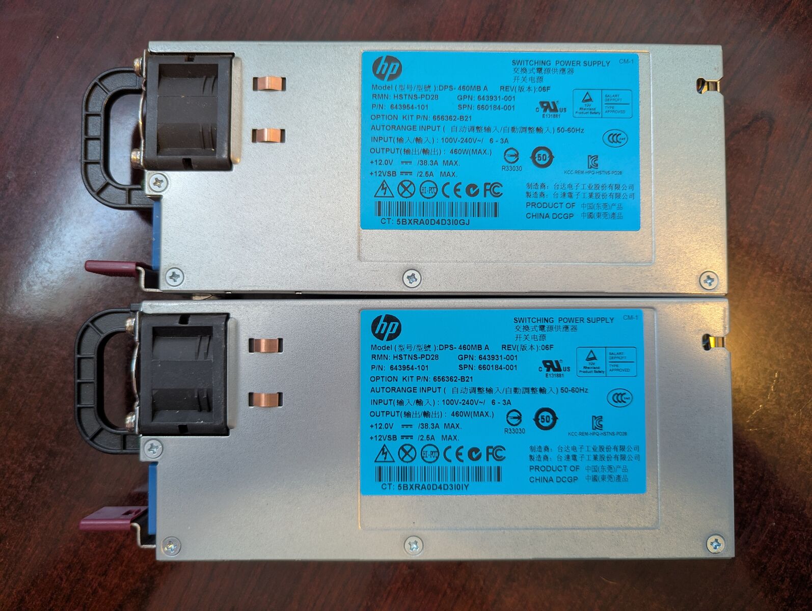 2X HP 643931-001 Power Supply 460W DL360P DL380 G8 HSTNS-PL28.TESTED.SKU 217215