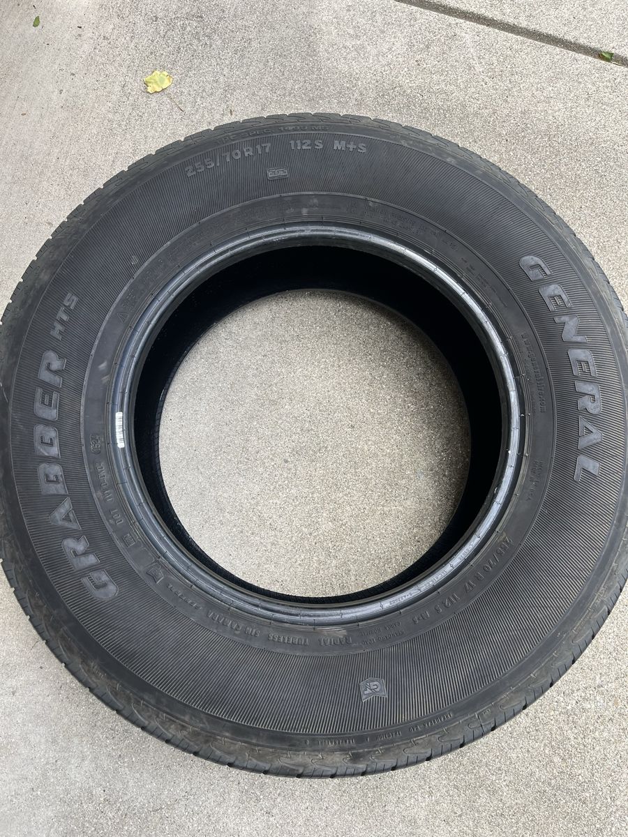 Tire(s) 255/70R17   112S  M+S General Grabber HTS   / Firestone destination / fits trucks and SUVs, Silverado, F150 ……