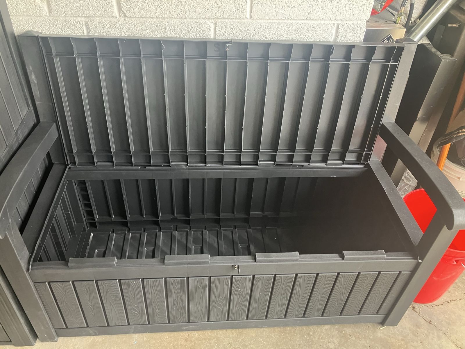 Deck storage bench. 51x21x35