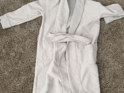 Cozy Earth Waffle Bath Robe - Light Grey - XS