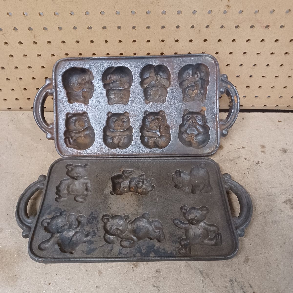 Vintage cast iron muffin pans