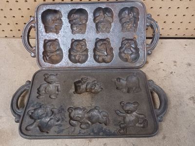 Vintage cast iron muffin pans