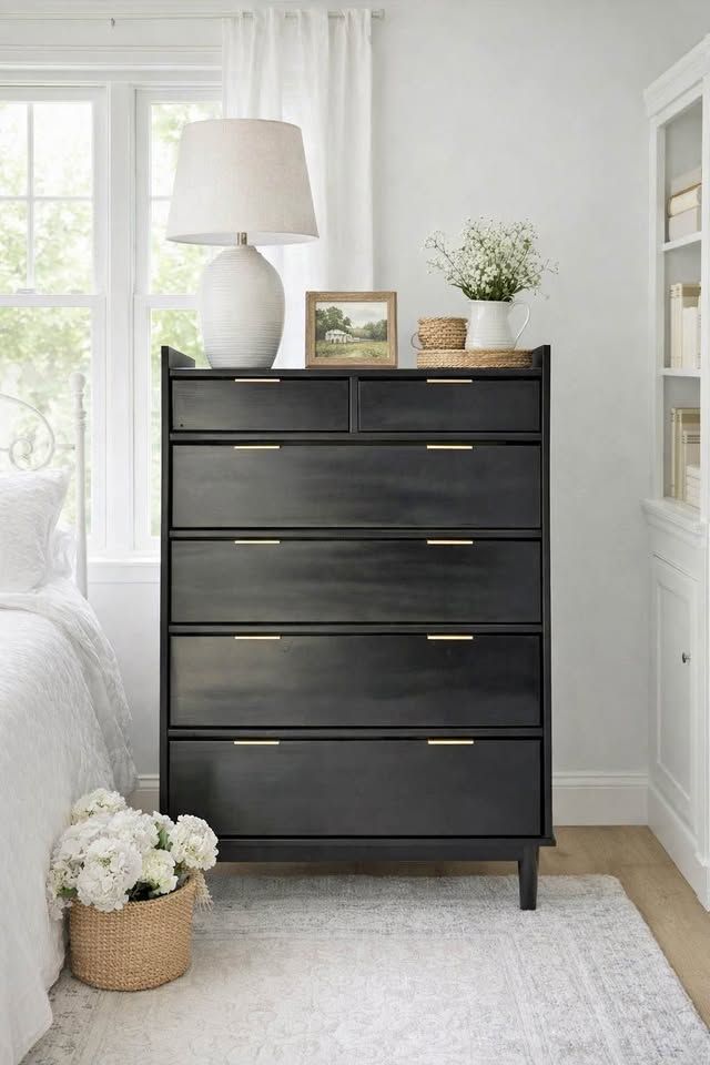 Walker Edison Blythe Mid Modern 6 Drawer Dresser | Modern Style Dresser