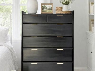 Walker Edison Blythe Mid Modern 6 Drawer Dresser | Modern Style Dresser