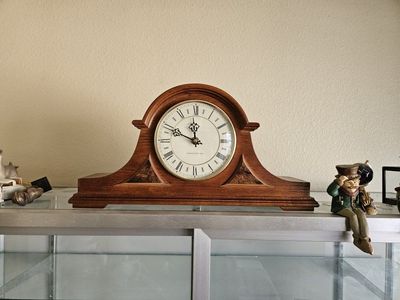 Westminster Chime Quartz Mantel Clock - Solid Wood, Fully Functional