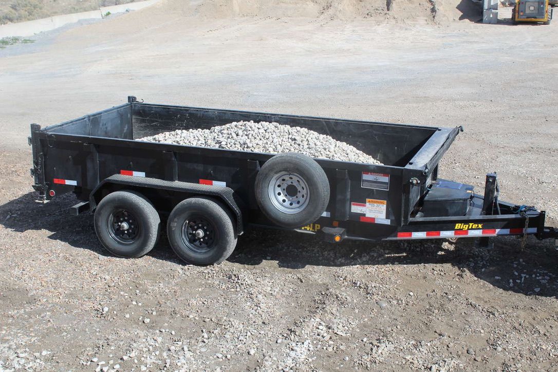 7' x 14' Dump Trailer for Rent. Heavy Duty 14k rated