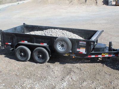 7' x 14' Dump Trailer for Rent. Heavy Duty 14k rated