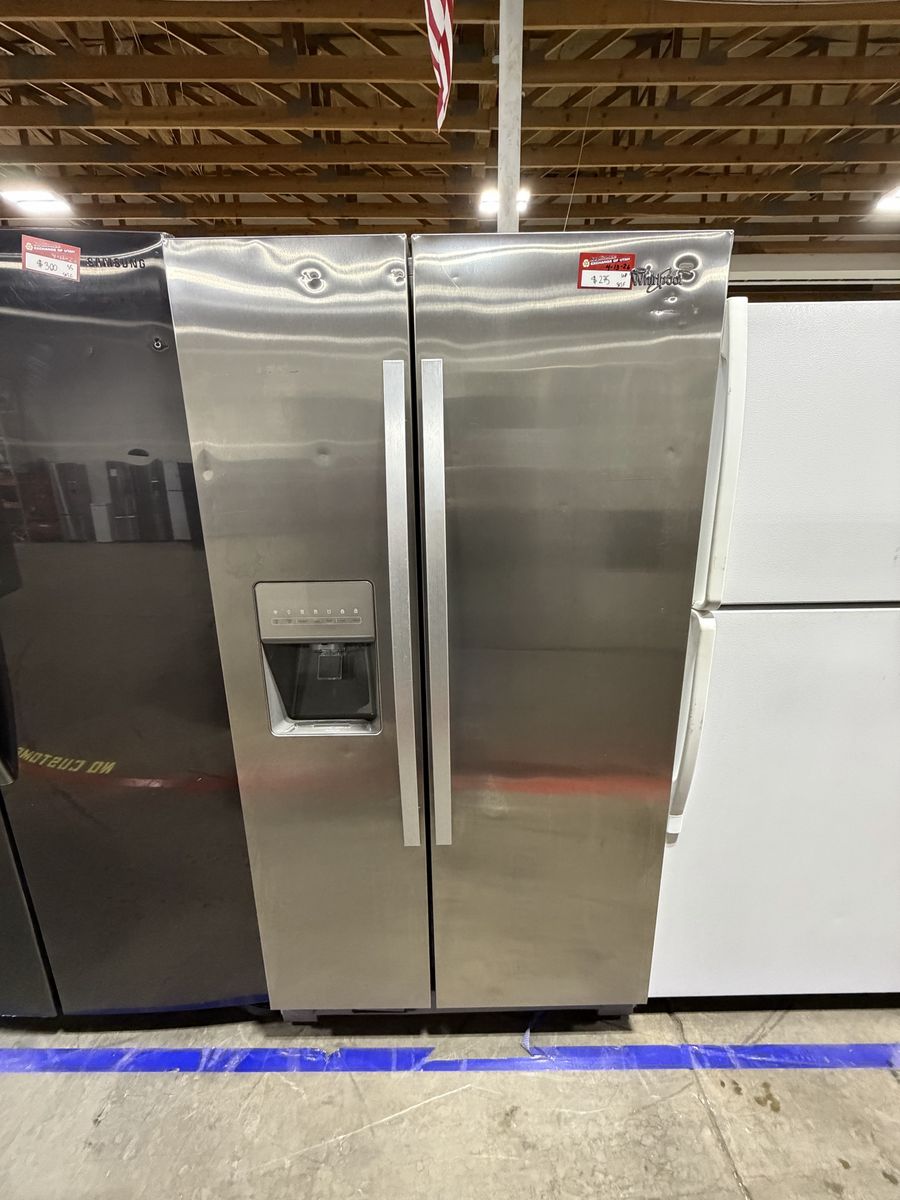 BIG SAVINGS! GOOD WHIRPOOL SIDE BY SIDE FRIDGE