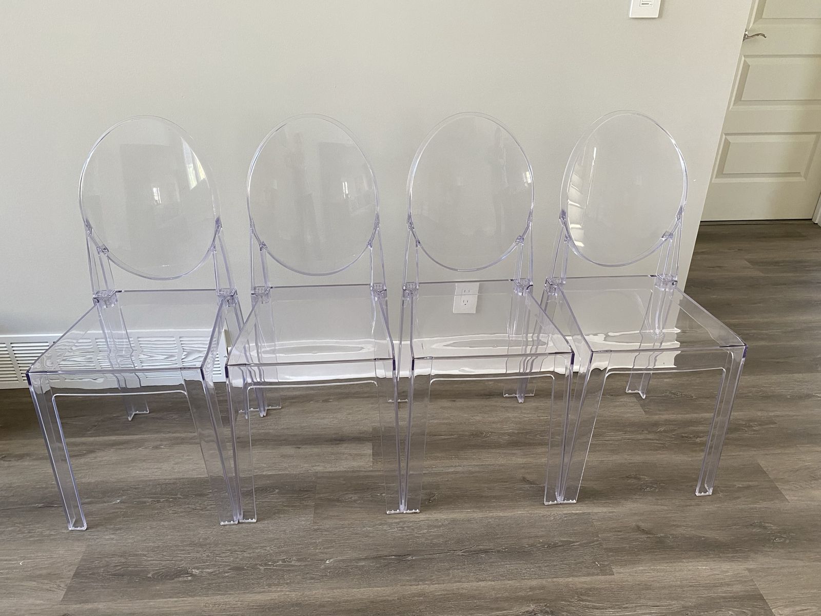 Ghost square chairs  set of 4