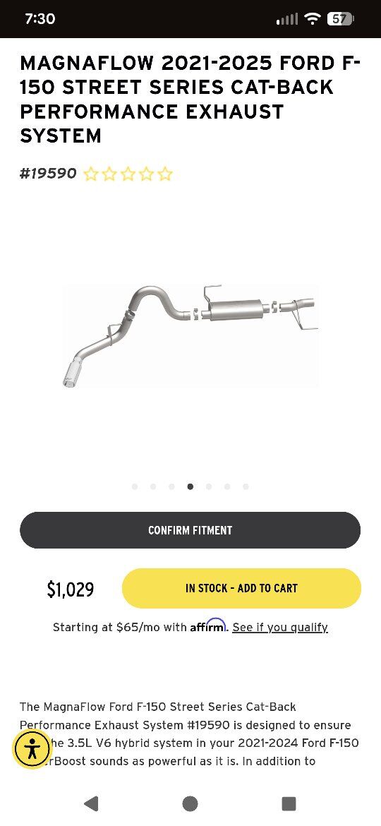 2021-2025 power boost f150 exhaust