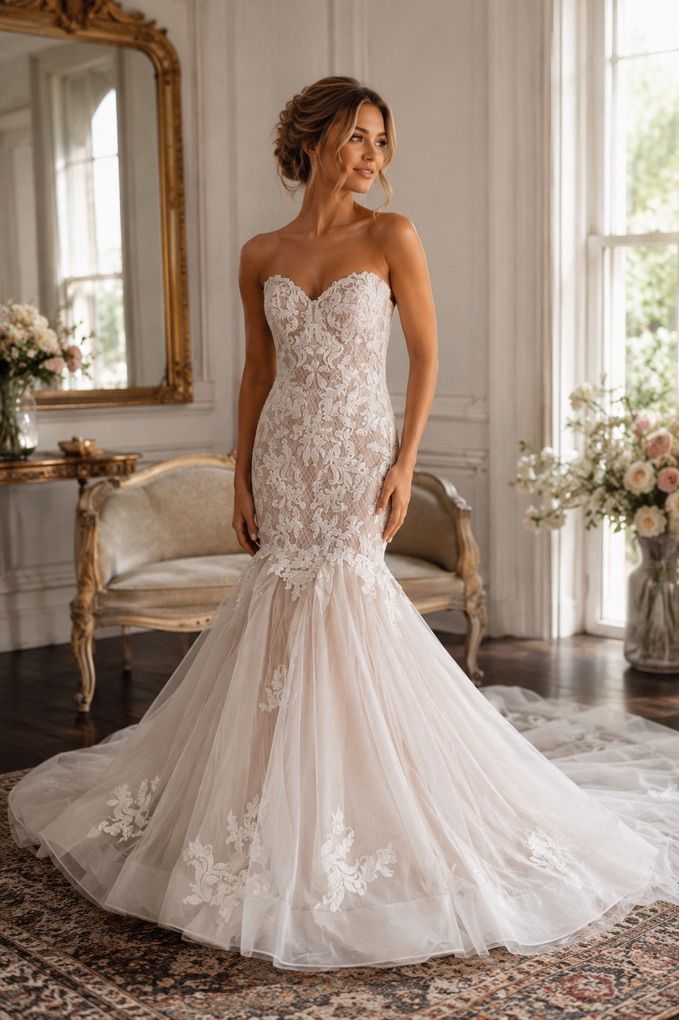 Womens Size 8 Cocomelody MermaId Wedding Dress