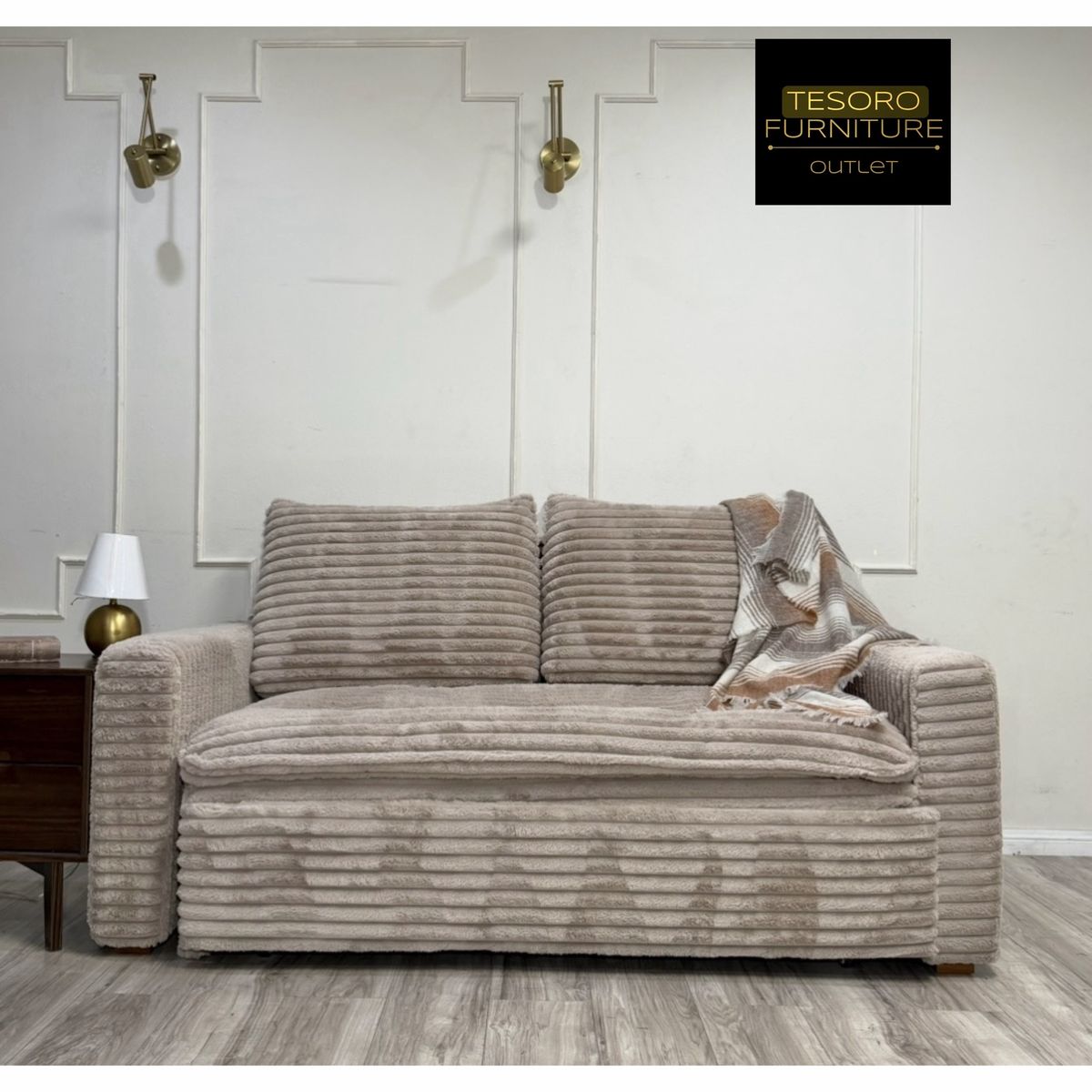 CORDUROY LOVE SEAT SOFA BED