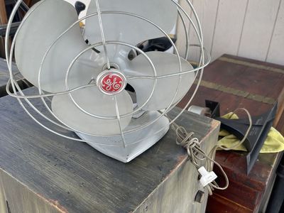 Vintage GE All-Metal Desk Fan - Classic General Electric Collectible Home Appliance $80 OBO