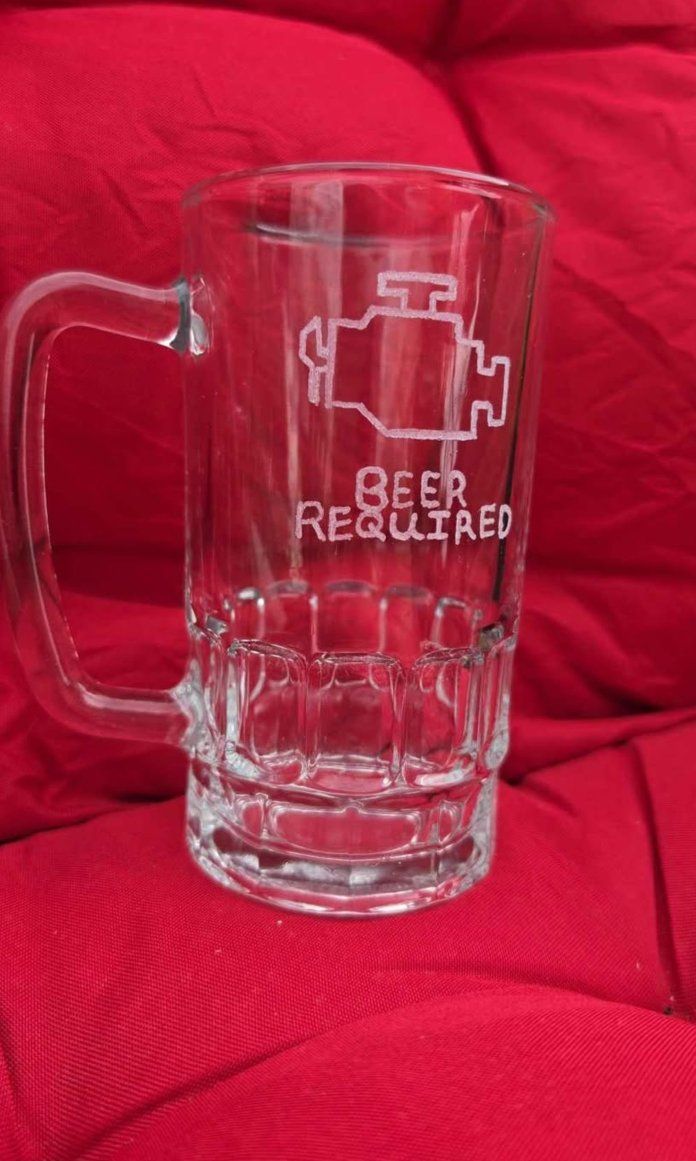 Glass beer mug