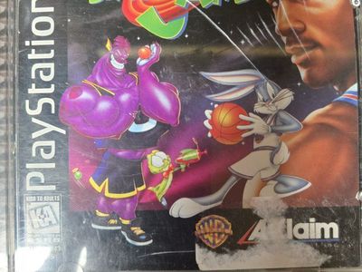 Space Jam (PlayStation 1, PS1) Warner Bros. Akklaim, NTSC/UC, K-A Video Game Disc & Case