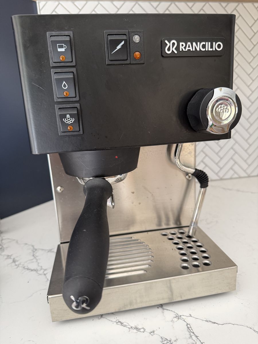 Rancilio Silvia Espresso Machine - Black & Stainless Steel - Home Barista Coffee Maker