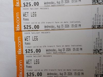 Tomorrow Wet Leg 4 Real Tickets
SOLD OUT 1st caller wins 30 each
no extra fees! my loss your gain