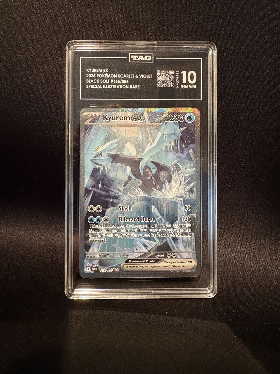 Kyurem ex 165/084 Black Bolt Pokemon Scarlet & Violet Special Illustration Rare TAG 10 Gem Mint