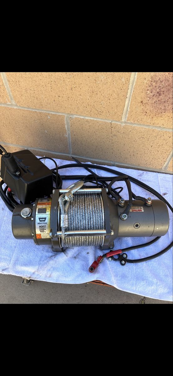 WARN Industrial Electric Hoist 2000 lbs Capacity Winch with Remote Control