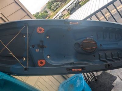 Lifetime Tamarack Kayak with Paddle (10ft) - Sit-on-Top Fishing Kayak - Blue, Used