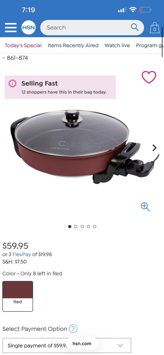 Curtis Stone 14" 6.2Qt Nonstick Electeic Skillet