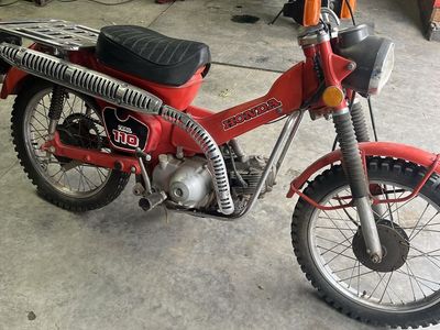 1980 and 1972 Honda CT motorcycles