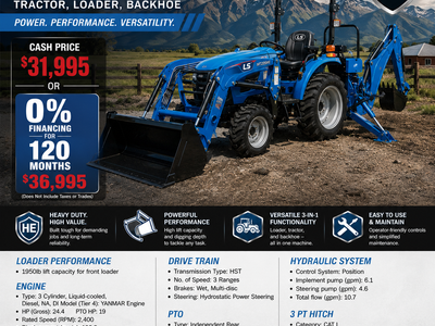 NEW LS MT226HE Tractor Package – Loader & Backhoe Included!