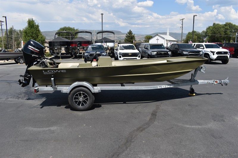 2025 Lowe 1652MT Jon Fishing Boat Duck Hunting Boat With 30HP Mercury Engine With Console and Trailer