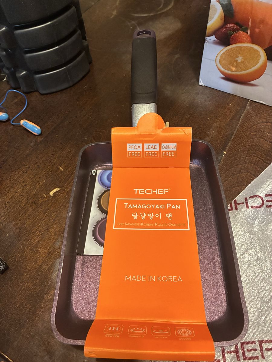 TECHEF Tamagoyaki Pan for Japanese/Korean Rolled Omelettes - PFOA/Lead/Cadmium Free