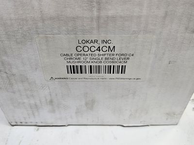Lokar, Inc. COC4CM Cable Operated Shifter Ford C4 Chrome 12" Single Bend Lever Mushroom Knob